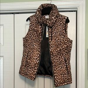 Calvin Klein Women's Leopard Print Puffer Vest